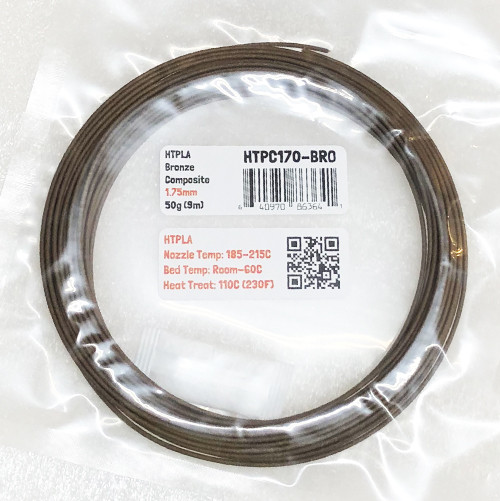 Proto-Pasta Bronze Metal Composite HTPLA 3D Printing Filament 1.75mm 50G