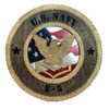 Navy E-5 Insignia Plaque with American Flag