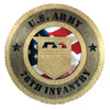 76th Infantry Plaque with American Flag