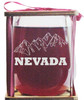 Nevada Mountains Stemless Wine Glass with Presentation Packaging