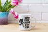 Bigfoot  Doesn't Believe in you either 11oz coffee mug on counter