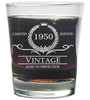 Vintage 1950 Special Edition Aged To Perfection 13 oz. Heavy Duty Laser Engraved Hi-ball Glass / Rocks Glass