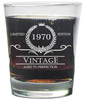 Vintage 1970 Special Edition Aged To Perfection 13 oz. Heavy Duty Laser Engraved Hi-ball Glass / Rocks Glass
