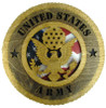 5 Branch Set Laser Cut Military 8" Wall Plaques with American Flag