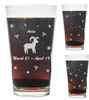 Aries Astrological Sign 16oz. Heavy Duty Laser Engraved Pint Glass / Beer Glass