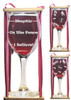 Bigfoot Sasquatch Drink 'Till You Believe Stemmed Wine Glass with Charm and Presentation Packaging