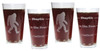 Bigfoot Sasquatch "Drink 'Till You Believe" Set of Four 16oz. Engraved Pint Glasses / Beer Glasses