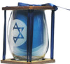 Star of David Engraved Stemless Wine Glass