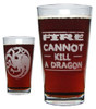 Lannister, Stark, Targaryens and Baratheon Gift Set with Four 16 Oz. Pint Glasses / Beer Glasses