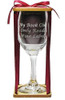 Book Club"My Book Club Only Reads Wine Labels" Stemmed Wine Glass with Charm and Presentation Packaging