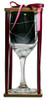 Capricorn Astrological Sign Stemmed Wine Glass with Charm and Presentation Packaging