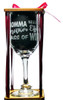 Momma Needs A Mother Effin' Glass Of Wine Stemmed Wine Glass with Charm and Presentation Packaging
