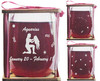 Aquarius Astrological Sign Stemless Wine Glass and Presentation Packaging