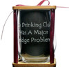 Bridge Club"My Drinking Club Has A Major Bridge Problem" 360 Degrees Engraved Stemless Wine Glass