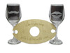 His and Her's Lips and Mustache Engraved Wine Glasses with Bottle Topper Gift Set