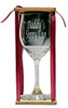 Daddy's Sippy Cup Stemmed Wine Glass with Charm and Presentation Packaging