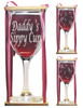 Daddy's Sippy Cup Stemmed Wine Glass with Charm and Presentation Packaging