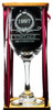 Vintage 1998 Stemmed Wine Glass with Charm and Presentation Packaging