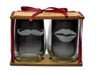 His and Her's Lips and Mustache 360 Degree Engraved Stemless Wine Glasses