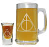 Deathly Hallows Beer Mug and Shot Glass Boilermaker Gift Set - 15oz Engraved Beer Mug with 1 oz Shot Glass-Permanently Etched