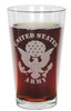 United States Army with American Flag and This We'll Defend 16oz. Engraved Pint Glass / Beer Glass