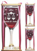 Libra Astrological Sign Stemmed Wine Glass with Charm and Presentation Packaging