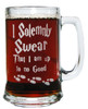I Solemnly Swear That I Am Up To No Good Engraved on Both Sides AND Bottom 15oz. Beer Mug with Handle