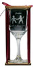 Gemini Astrological Sign Stemmed Wine Glass with Charm and Presentation Packaging
