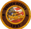 Huey Helicopter Plaque with American Flag