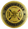 Firefighter Plaque with American Flag