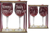Mommy's and Daddy's Sippy Cups Stemmed Wine Glasses with Charms and Presentation Packaging