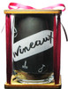 WINEAUX 360 Degree Engraved Stemless Wine Glass
