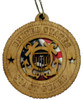 Coast Guard Ornament with American Flag