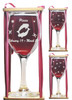 Pisces Astrological Sign Stemmed Wine Glass with Charm and Presentation Packaging