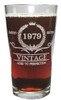 Vintage 1979 16oz. Heavy Duty Laser Engraved Pint Glass/Beer Glass 