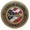 Apache Helicopter Plaque with American Flag