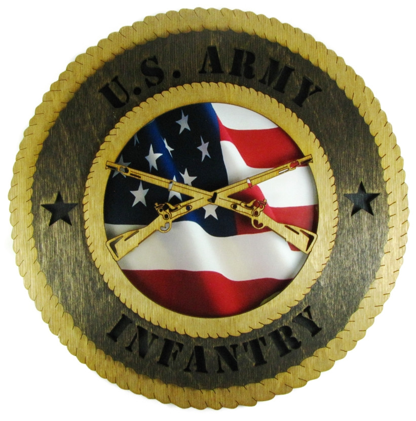 Infantry Plaque with American Flag