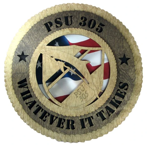 PSU 305 Plaque with American Flag