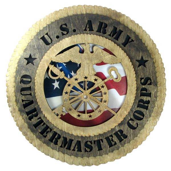 Quartermaster Corps Plaque with American Flag