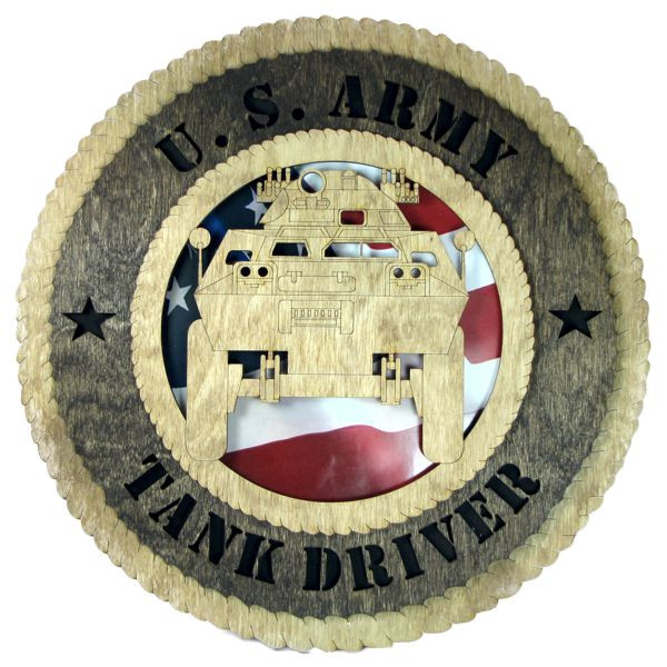Tank Driver Plaque with American Flag