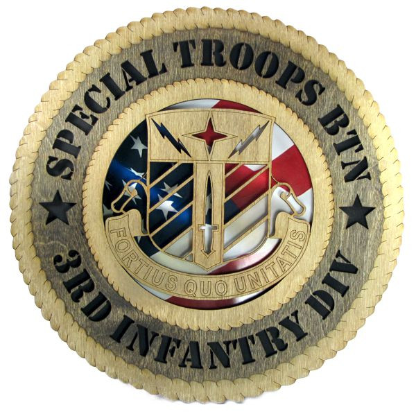 Special Troops Battalion, 3rd Infantry Division Plaque with American Flag