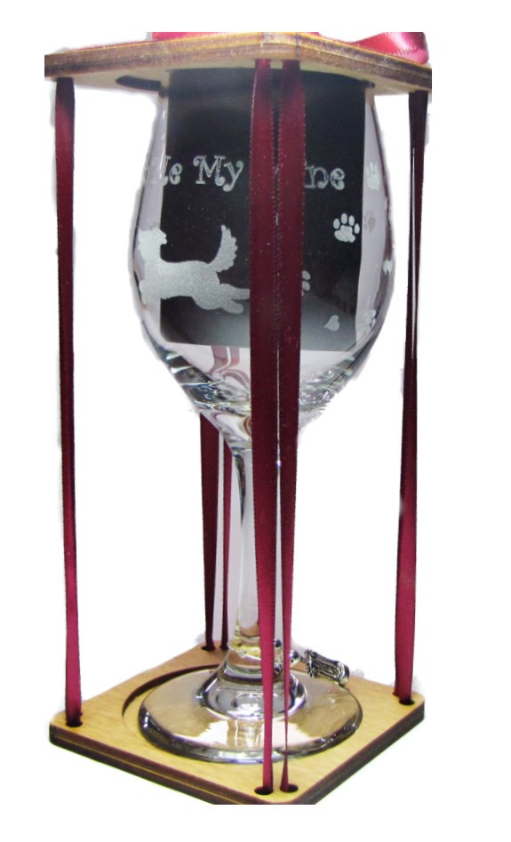 Fetch Me My Wine Stemmed Wine Glass with Charm and Presentation Packaging