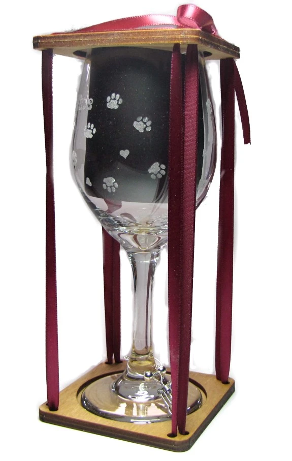 Fetch Me My Wine Stemmed Wine Glass with Charm and Presentation Packaging