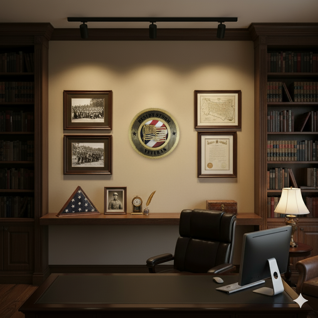 Desert Storm Veteran 12" Wooden Plaque