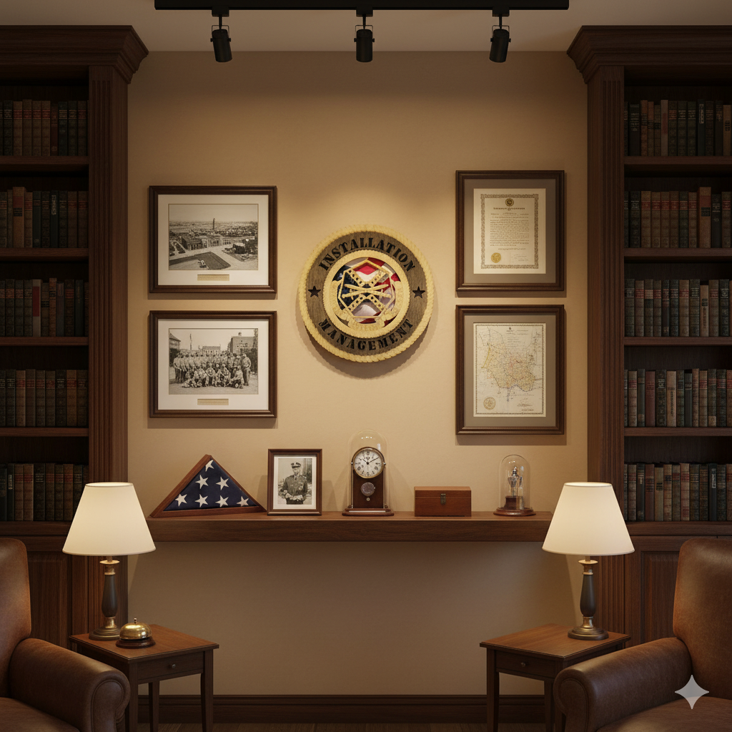 U.S. Army Installation Management Command (IMCOM) 12" Wooden Plaque