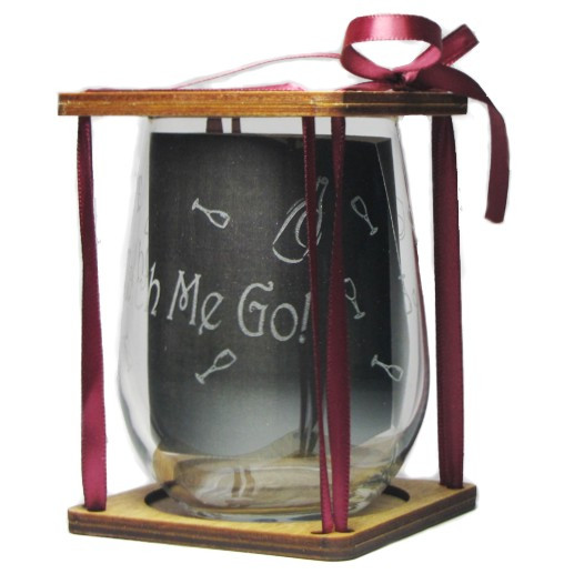 Wine Me Up and Watch Me Go! 360 Degree Engraved Stemless Wine Glass