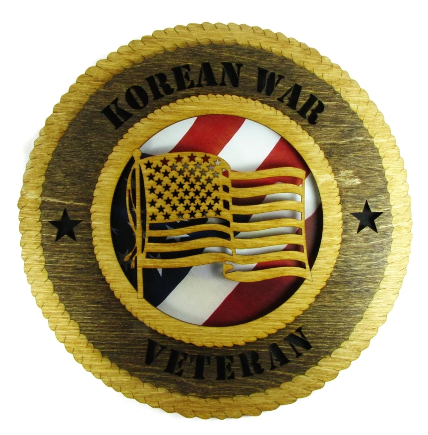 Korean War Veteran 12" Wooden Plaque
