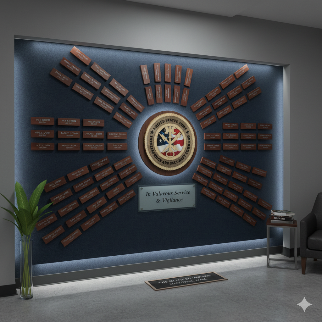 U.S. Army Intelligence and Security Command (INSCOM) 12" Wooden Plaque