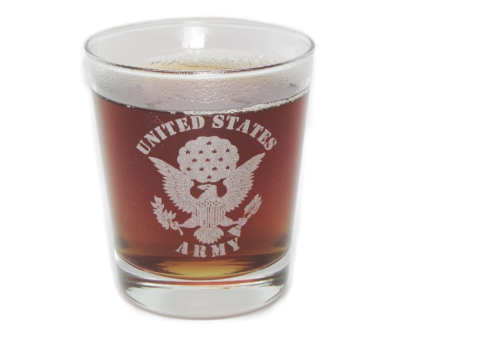Army - Engraved Hi-Ball Rocks Glass - 13 Oz - Permanently Etched - Fun & Unique Gift!