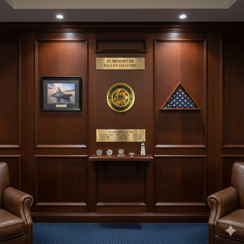 United States Coast Guard 12" Wooden Plaque